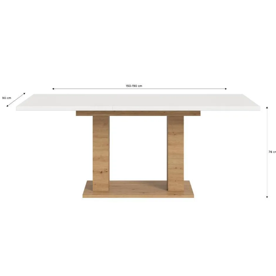 Esszimmer-Ausziehtisch mit Säulengestell - Andryas^Wohnen Hot