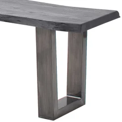 Wohnen Esszimmerbank in Akazie Grau und Altsilber - Moggia