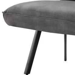 Wohnen Esszimmerbank in Dunkelgrau Microfaser - Aturin