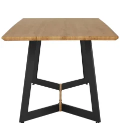 Wohnen Esszimmerbank in Eiche Optik mit Schwarz - Yasmina