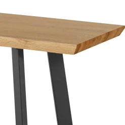 Wohnen Esszimmerbank in Eiche Optik mit Schwarz - Yasmina