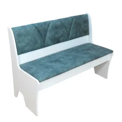 Wohnen Esszimmerbank in Vintage Blau & Weiß Oratio mit Stauraum