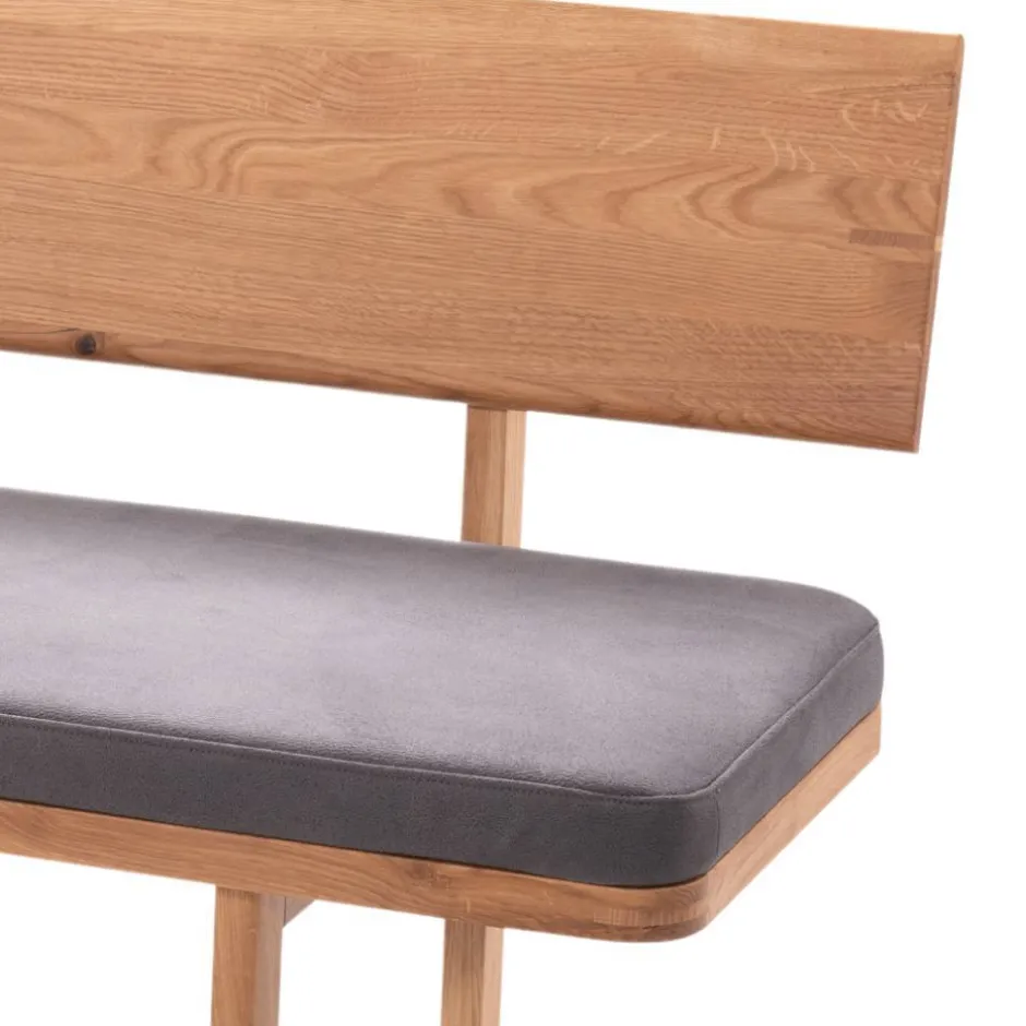 Wohnen Esszimmerbank mit Lehne aus Wildeiche - Saar