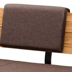 Esszimmerbank mit Rückenlehne in Braun Stoff - Virds^Wohnen