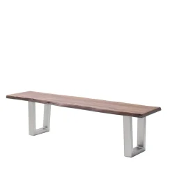 Esszimmerbank mit Trapezgestell aus Edelstahl - Jeremy^Wohnen Best