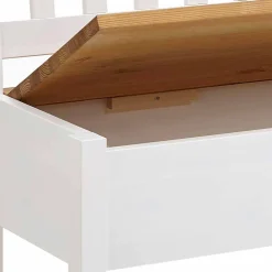 Wohnen Esszimmerbank Molzau in Weiß Kiefer massiv