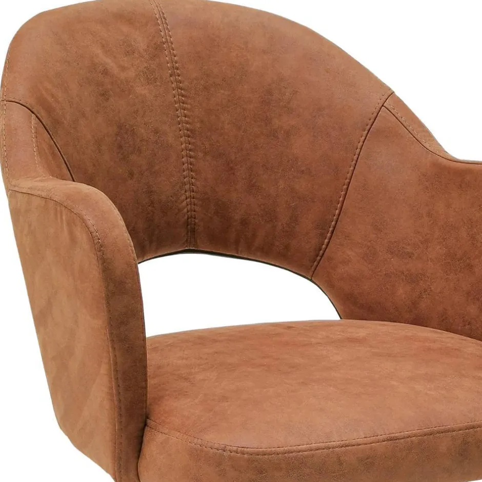 Wohnen Esszimmer-Drehsessel in Cognac Braun - Sucrela