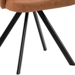 Wohnen Esszimmer-Drehsessel in Cognac Braun - Sucrela