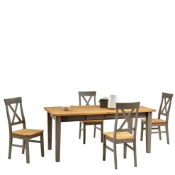 Esszimmergruppe Jytte in Grau Kiefer massiv (fünfteilig)^Wohnen Hot