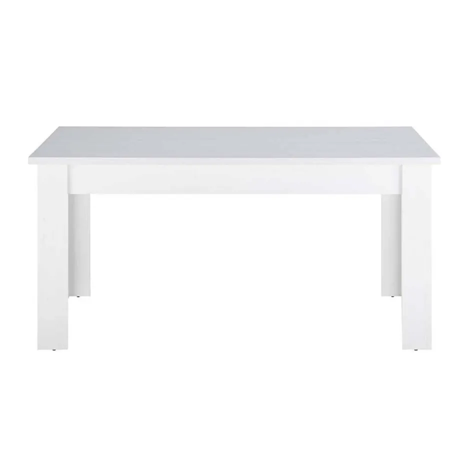 Wohnen Esszimmermöbel Kombi in weißer Holzoptik Pinie - Liancos (vierteilig)