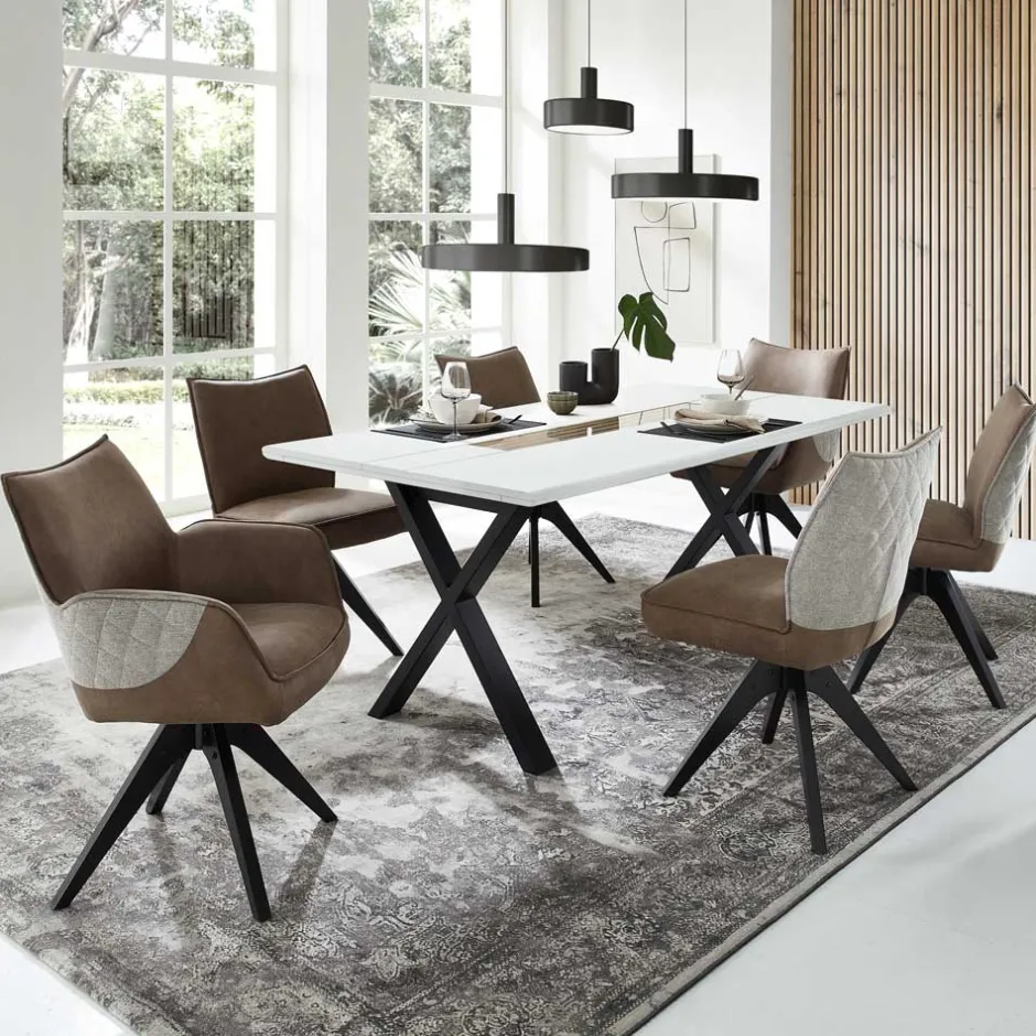 Wohnen Esszimmersitzgruppe inklusive sechs Stühle - Niam I (siebenteilig)