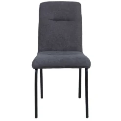 Wohnen Esszimmerstühle in Dunkelgrau & Schwarz - Frees (2er Set)