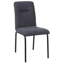 Wohnen Esszimmerstühle in Dunkelgrau & Schwarz - Frees (2er Set)