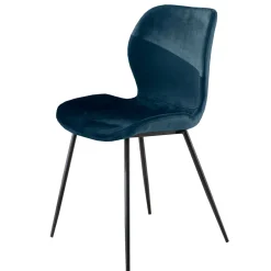 Esszimmerstuhl in Blau Samtbezug - Borgio (4er Set)^Wohnen Hot