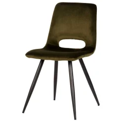 Esszimmerstuhl in Oliv Grün Samtbezug - Tryndidad (2er Set)^Wohnen New