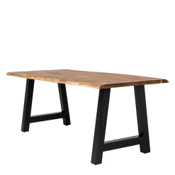Wohnen Esszimmertisch mit Naturkante und A-Design-Gestell - Viradossa