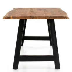 Wohnen Esszimmertisch mit Naturkante und A-Design-Gestell - Viradossa