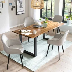 Wohnen Esszimmertisch mit Stühlen im Set - Boxana (fünfteilig)