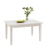 Wohnen Esszimmertisch Onesti aus Kiefer Weiß Massivholz