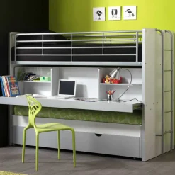 Etagenbett Boro in Weiß-Grau^Wohnen Online