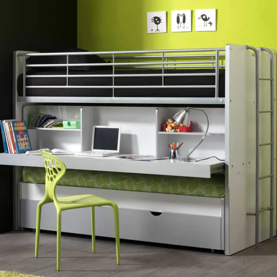 Etagenbett Boro in Weiß-Grau^Wohnen Online