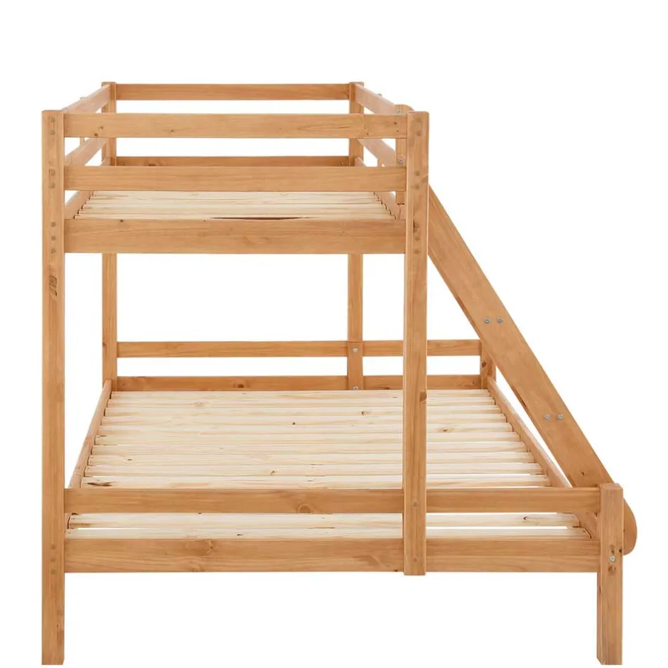 Kinder Wohnen Etagenbett mit breitem Bett unten aus Kiefer - Inverness