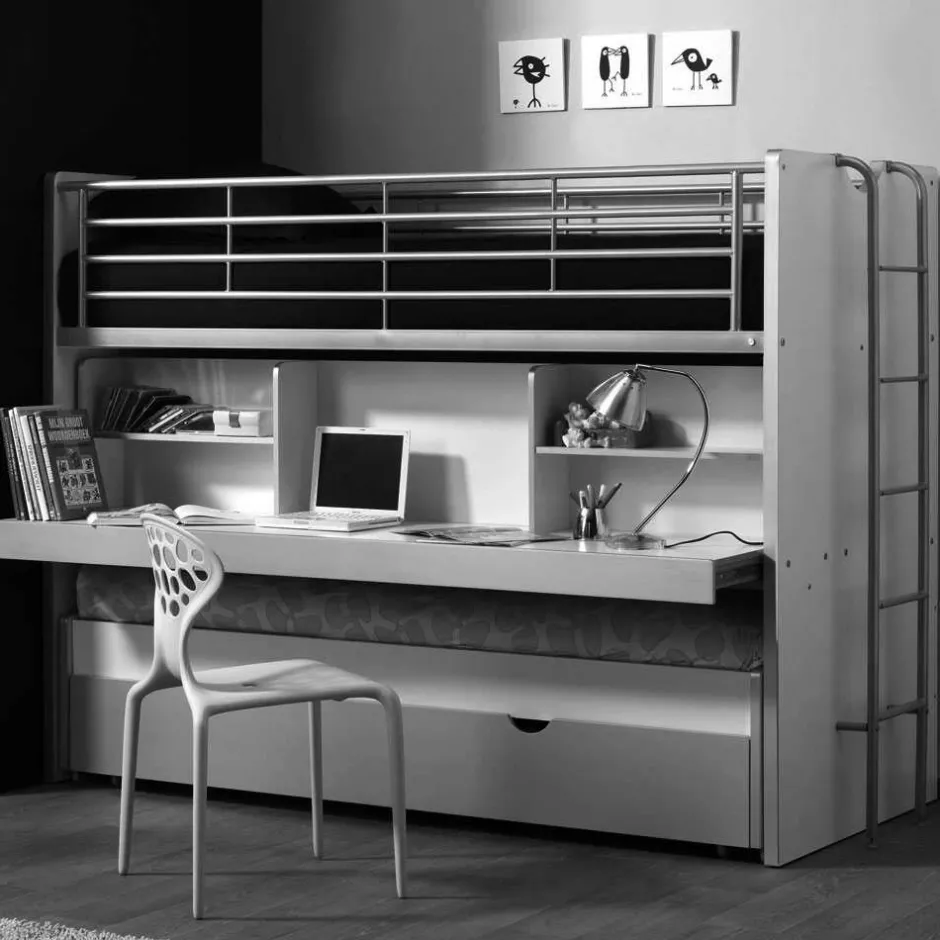 Etagenbett Musty in Blau-Weiß^Wohnen