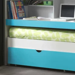 Kinder Wohnen Etagenbett Nowy in Weiß-Blau