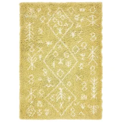 Wohnen Ethno Läufer oder Teppich in Gelb & Creme - Kareta