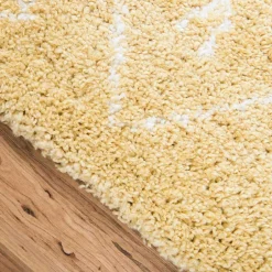 Wohnen Ethno Läufer oder Teppich in Gelb & Creme - Kareta