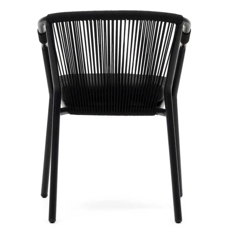 Wohnen Extravagante Gartenstühle in Schwarz - Onna (4er Set)