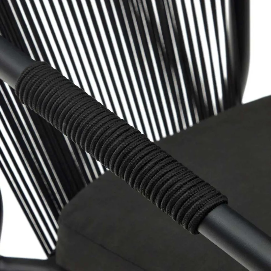 Wohnen Extravagante Gartenstühle in Schwarz - Onna (4er Set)