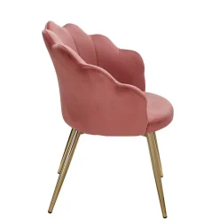 Extravaganter Armlehnenstuhl in Rosa Samt - Envus^Wohnen Best