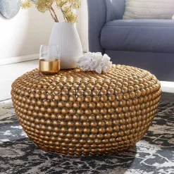 Extravaganter Couchtisch in Gold aus Alu - Westerland^Wohnen Sale