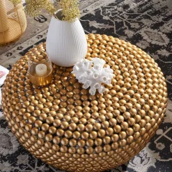 Extravaganter Couchtisch in Gold aus Alu - Westerland^Wohnen Sale