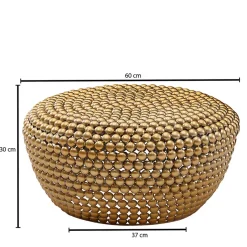 Extravaganter Couchtisch in Gold aus Alu - Westerland^Wohnen Sale