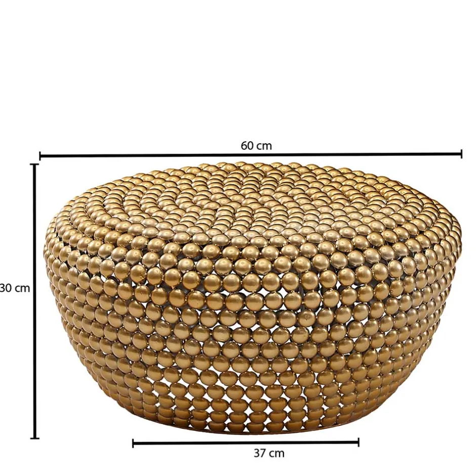 Extravaganter Couchtisch in Gold aus Alu - Westerland^Wohnen Sale