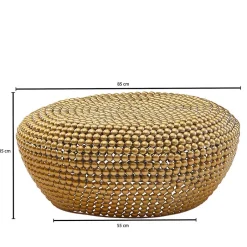 Extravaganter Couchtisch in Gold aus Alu - Westerland^Wohnen Sale