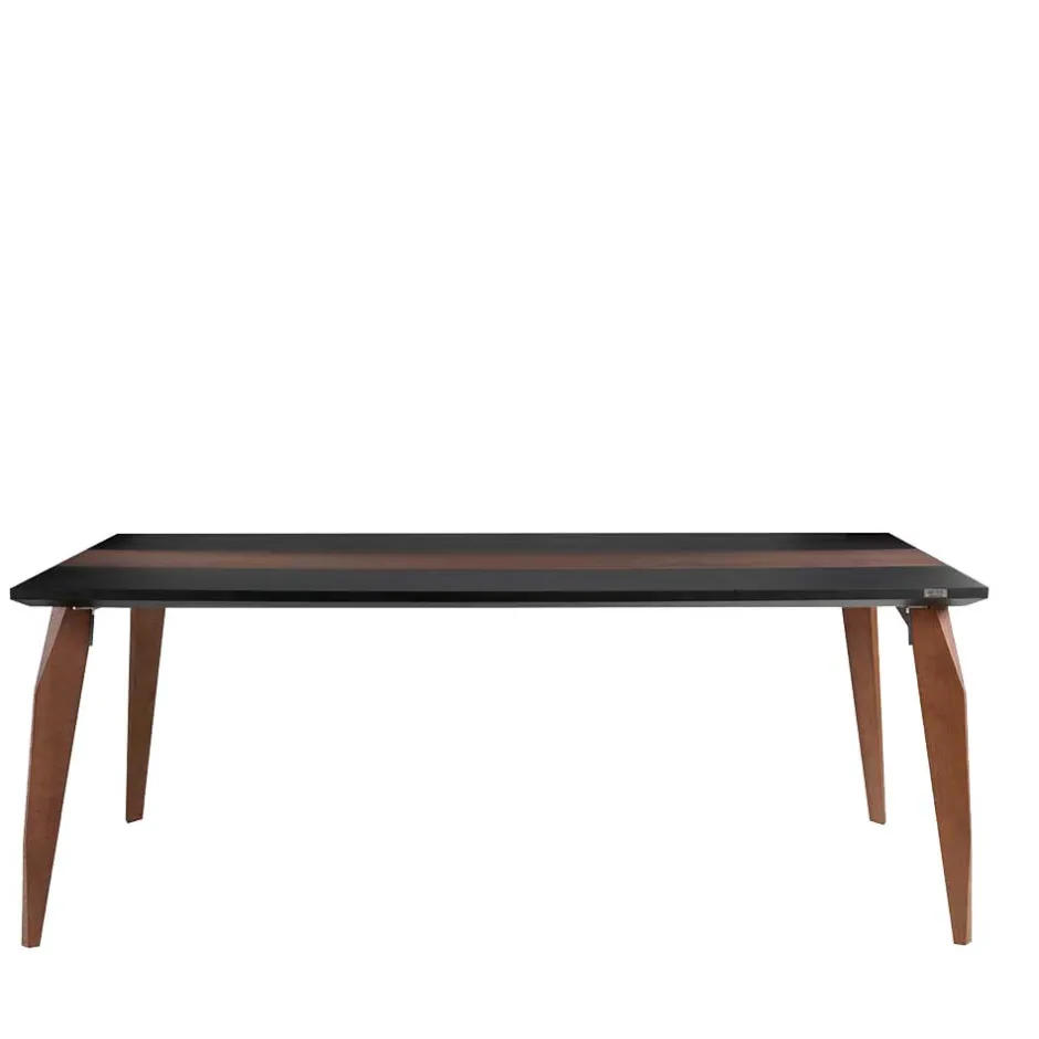 Wohnen Extravaganter Tisch in Schwarz & Nussbaum - Raidow