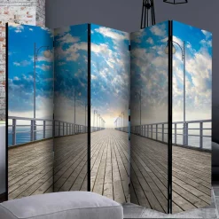 Faltbarer Fotoparavent Schäfchenwölkchen über Pier - Ekdanza^Wohnen Clearance
