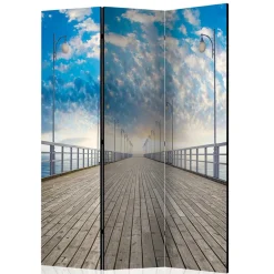 Faltbarer Fotoparavent Schäfchenwölkchen über Pier - Ekdanza^Wohnen Clearance