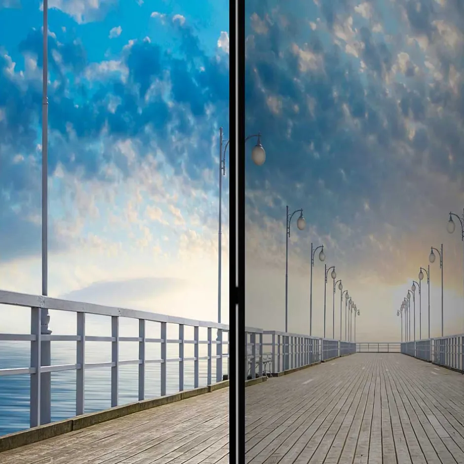 Faltbarer Fotoparavent Schäfchenwölkchen über Pier - Ekdanza^Wohnen Clearance