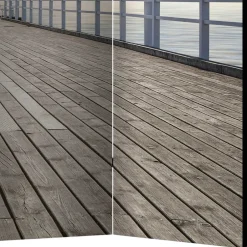 Faltbarer Fotoparavent Schäfchenwölkchen über Pier - Ekdanza^Wohnen Clearance