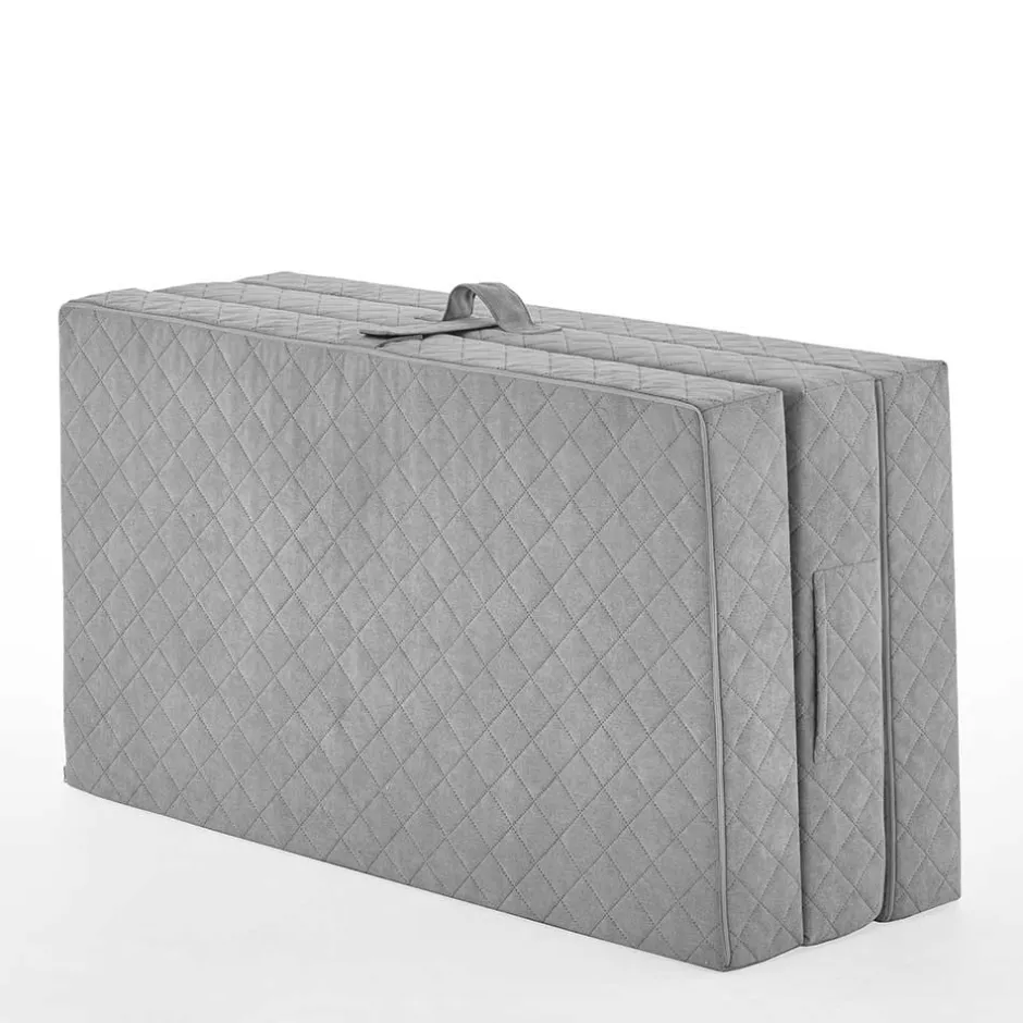 Faltmatratze Polsterhocker in Grau Stoff - Samba^Wohnen Best