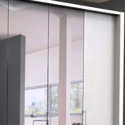 Falttüren Kleiderschrank mit Spiegel & Glas - Dolienca^Wohnen New