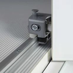 Wohnen Falttürenschrank Yutaha in Weiß Eiche Trüffel