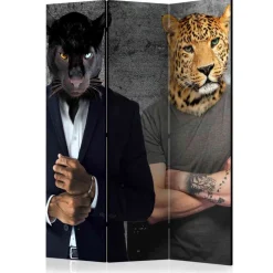 Kinder Wohnen Farbiger Design-Paravent Raubkatzen Männer - Syrata