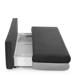 Wohnen Federkern Bettsofa in Hellgrün und Weiß - Jeanys