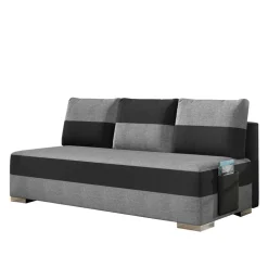 Wohnen Federkern Klappcouch in Grau und Schwarz - Zacatecas