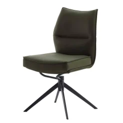 Federkern Lederstühle in Oliv Grün - Synfrunia (2er Set)^Wohnen Outlet